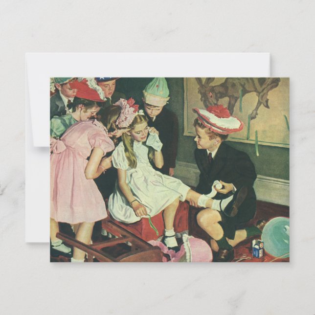 Vintage Födelsedagsfest, Pin the Svan på Donkey (Framsida)