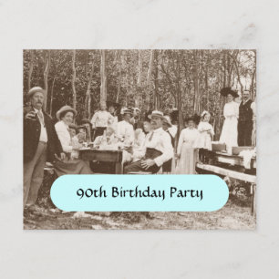 Vintage Födelsedagsfest Sepia Utomhusinbjudningar Inbjudningar