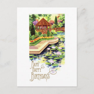 Vintage födelsedagskort vykort