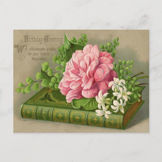 Vintage Födelsedagskort Vykort (Framsida)