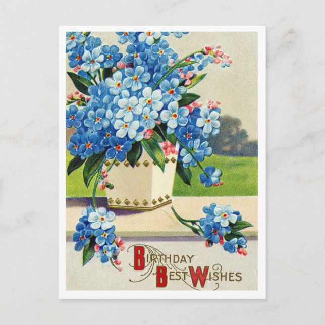 Vintage Födelsedagskort Vykort (Framsida)