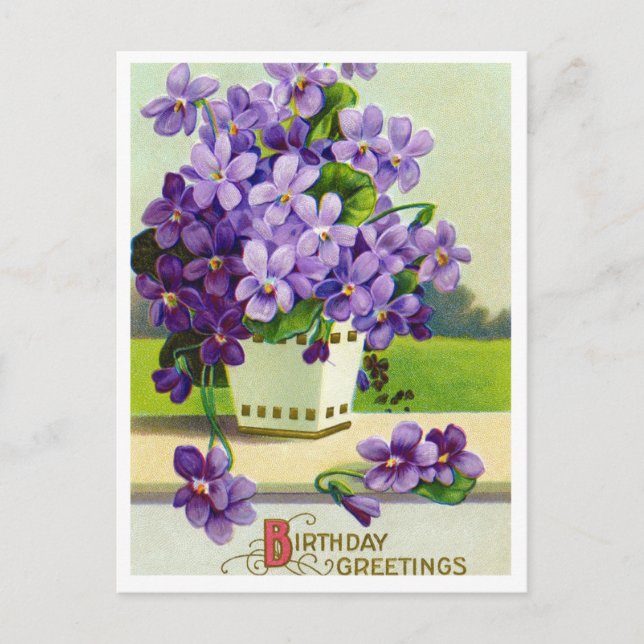 Vintage Födelsedagskort Vykort (Framsida)