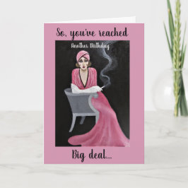 Vintage födelsedagStandard, 5" x 7" Faltkort Kort