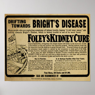 Vintage Foleys njursjukdom Skriv ut Poster