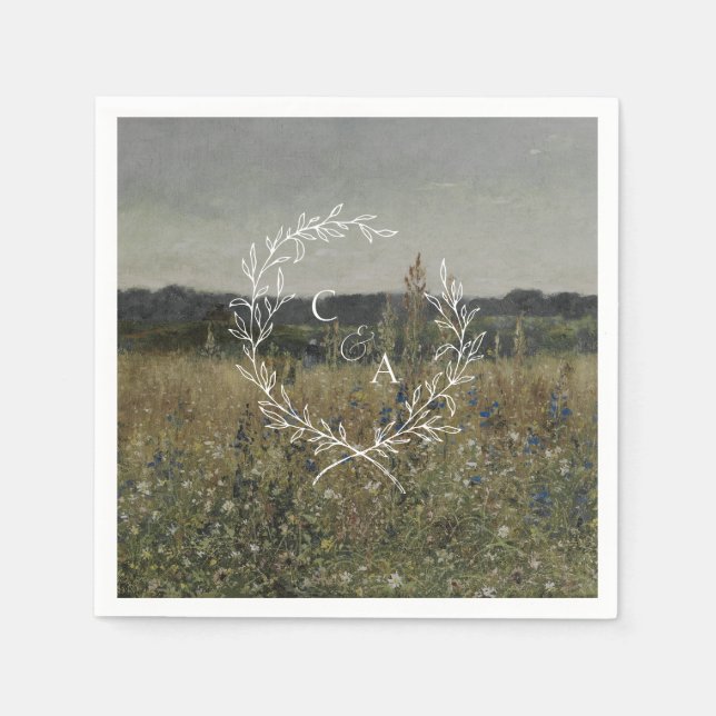 Vintage Foliage WAN, Fine Art inspirerad Pappersservett (Framsidan)