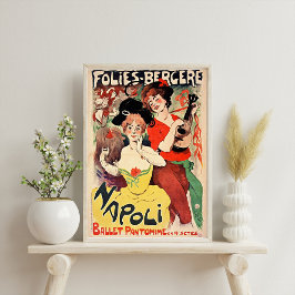 Vintage Folies-Bergère "Napoli" Affisch