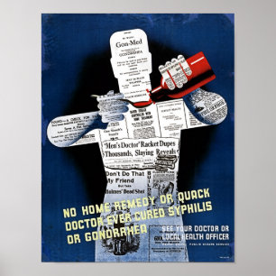 Vintage Folkhälsa Poster