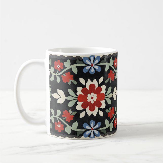 Vintage folkkonststil  kaffemugg (Vänster)