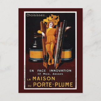 Vintage Fontän Pen-annonsering Vykort