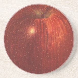 Vintage Food Fruit, Organic Red Delicious Apple Underlägg Sandsten