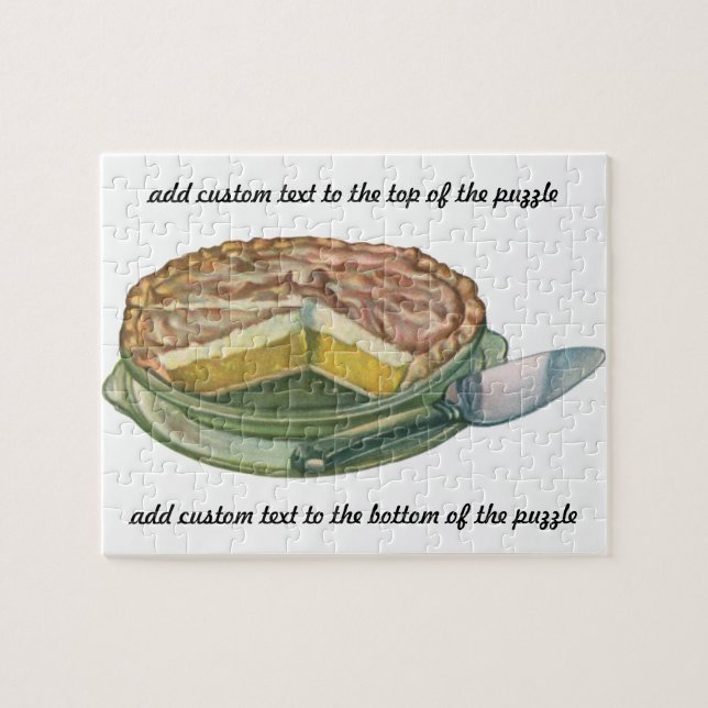 Vintage Food, Lemon Meringue Paj Dessert Pussel (Horisontell)