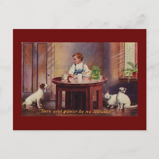 Vintage Food Postcard Vykort (Framsida)