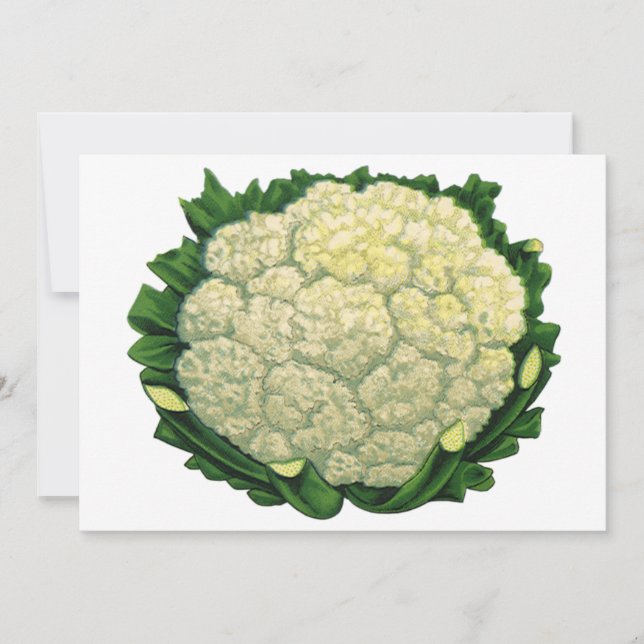 Vintage Food Vegetables Veggies Cauliblomma (Framsida)