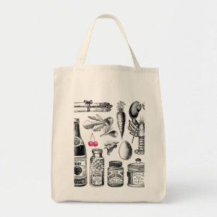 Vintage Foodie Tygkasse