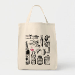 Vintage Foodie Tygkasse