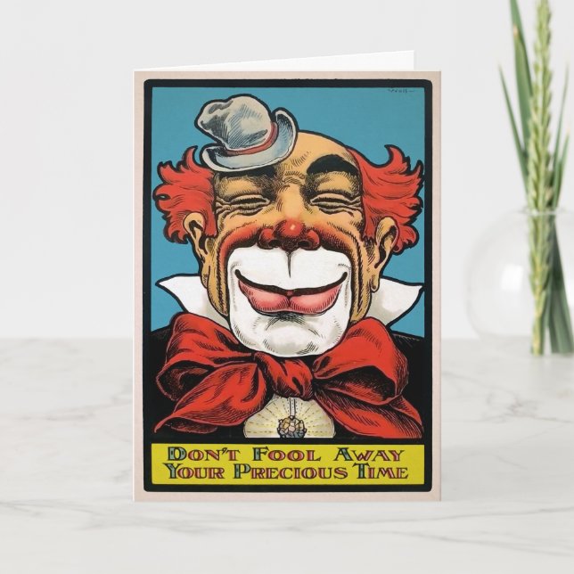 Vintage Fool Birthday Card Helgkort (Framsida)