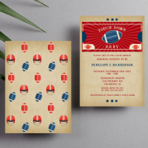 Vintage Football Baby Shower
