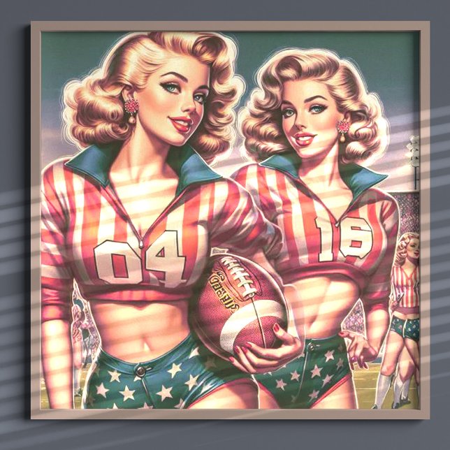 Vintage Football Girls Poster (Skapare uppladdad)