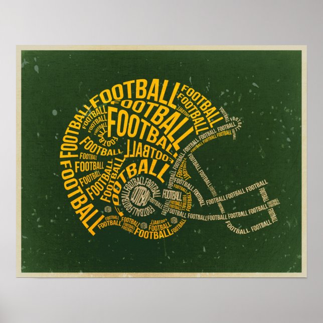 Vintage Football Helmet Poster (Framsidan)