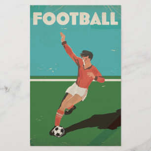 Vintage Football Poster Brevpapper