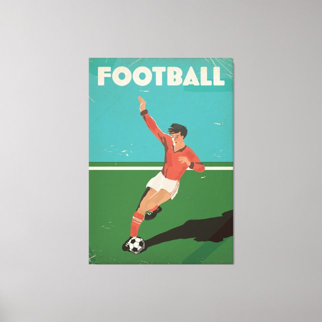 Vintage Football Poster Canvastryck (Framsida)