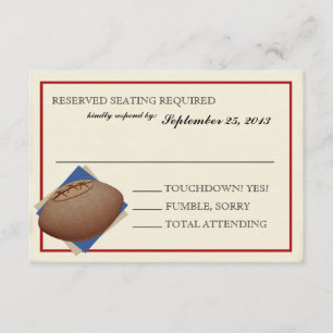 Vintage Football Pub Mitzvah Reply OSA Kort