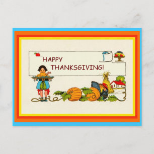 Vintage för akut Thanksgiving (ändrad utökad kopia Vykort
