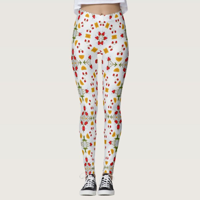 Vintage för atomcentrets blomma leggings (Framsida)