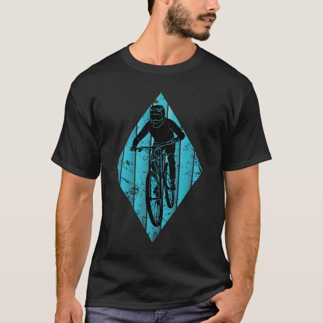 Vintage för bergsBiker T Shirt (Framsida)