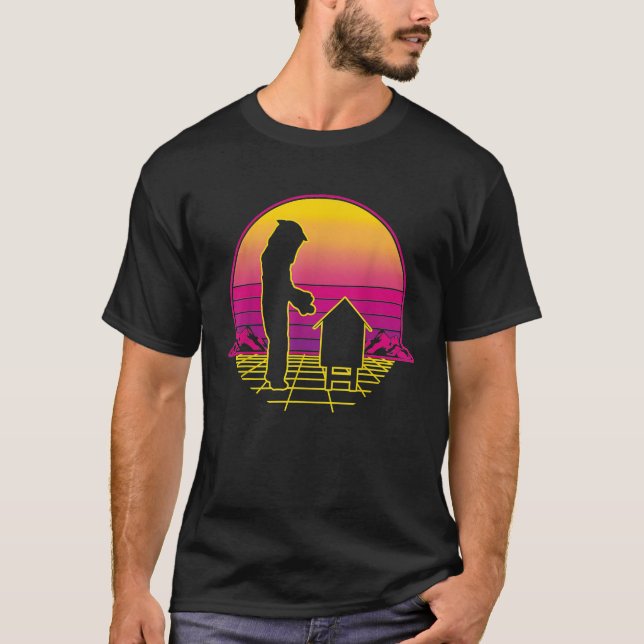 Vintage för biodlingsbin Bumblebee Retro T Shirt (Framsida)