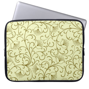 Vintage för blommigt: Fin bakgrundsbild Laptop Fodral