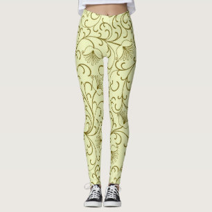 Vintage för blommigt: Fin bakgrundsbild Leggings