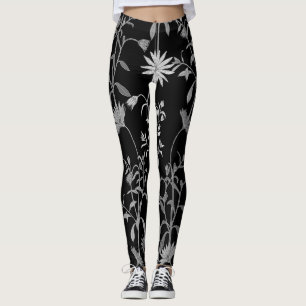 vintage för blommigt: Sömlös bakgrund för inbjudan Leggings