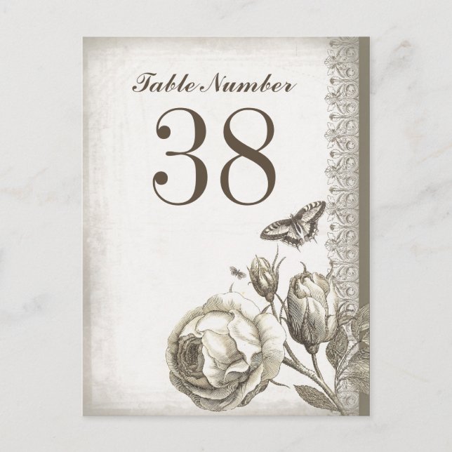 vintage för bordsnummer (Framsida)