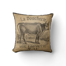 Vintage för Burlap för LaBoucherie fransk ko
