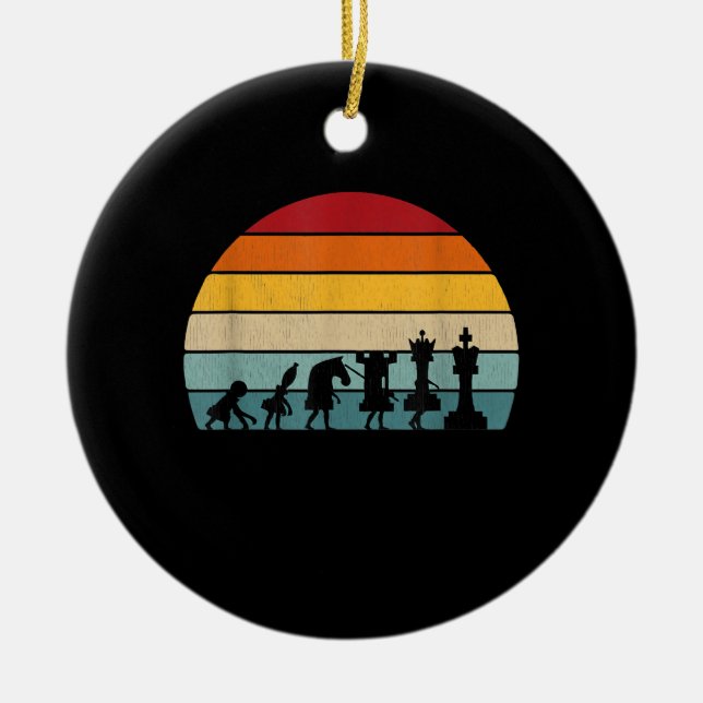 Vintage för chassi-utvecklingshämtning julgransprydnad keramik (Framsidan)