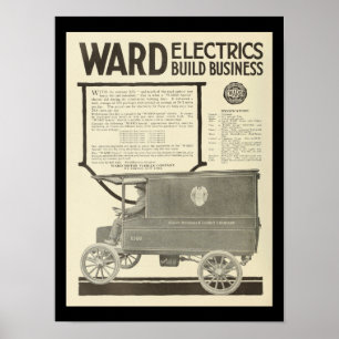 Vintage för eldrivna Fordon-personbilar Skriv ut L Poster