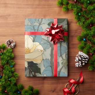 Vintage för elegant Blommigt Figursätta Papper  |  Presentpapper