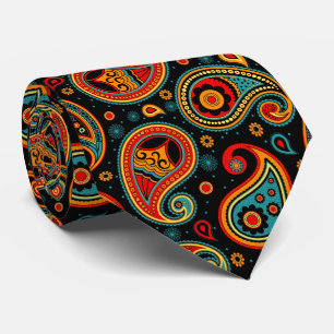 Vintage för färgad elegant paisley mönster slips