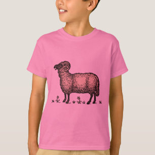 Vintage för fårlamm tee