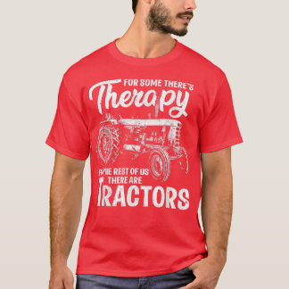 Vintage för Farm Tractor Farmer Therapy T Shirt