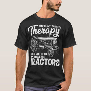 Vintage för Farm Tractor Farmer Therapy T Shirt