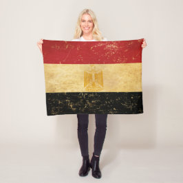 Vintage för Flagga av egypten Fleecefilt