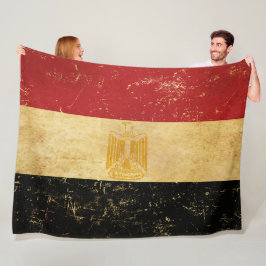 Vintage för Flagga av egypten Fleecefilt