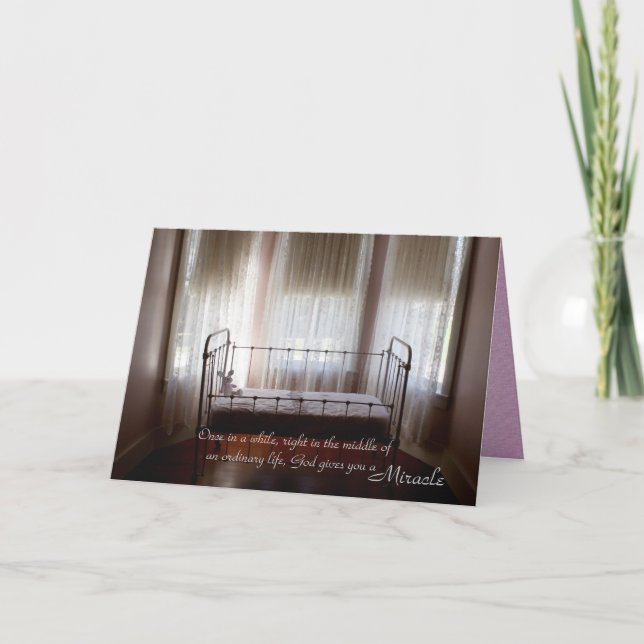 Vintage för födelseannonsering meddelande (Framsida)