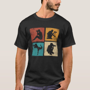 Vintage för fotografipositioner i retro Camera Pho T Shirt