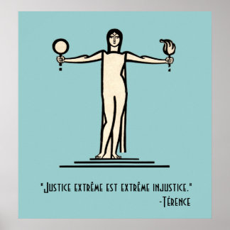 Vintage för Fransk av Extreme Justice-offertTerenc Poster