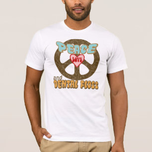 Vintage för fredkärlektandtråd tee shirt