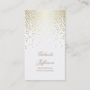 Vintage för glamour för guld- konfettivit elegan visitkort