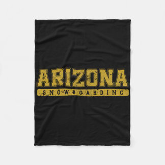 Vintage för Gult av Arizona Snowboarding Fleecefilt